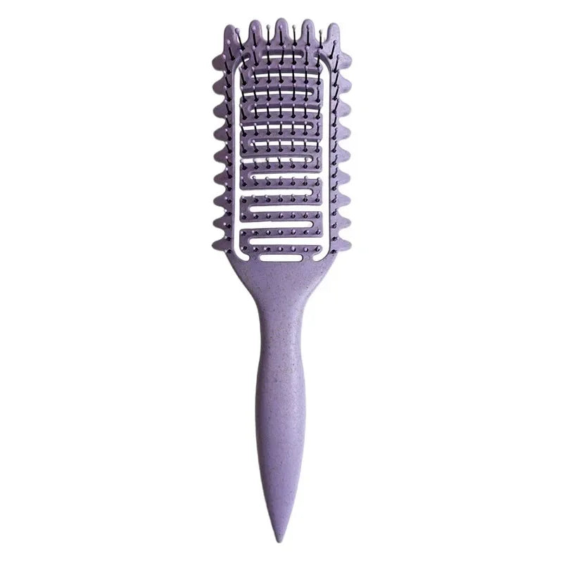 Brosse Démêlante Cheveux Bouclés & Mouillés - Peigne Ajouré Définition Boucles Coiffure Sans Douleur