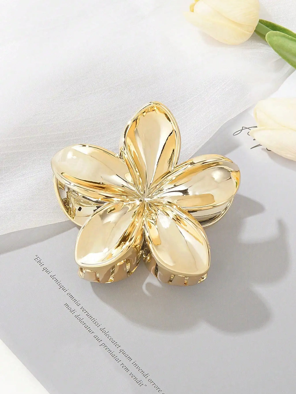 Pinces à Cheveux Fleur Brillantes - Barrettes Élégantes Dorées Accessoire Coiffure Femme & Fille 1-2 Pièces