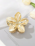 Pinces à Cheveux Fleur Brillantes - Barrettes Élégantes Dorées Accessoire Coiffure Femme & Fille 1-2 Pièces