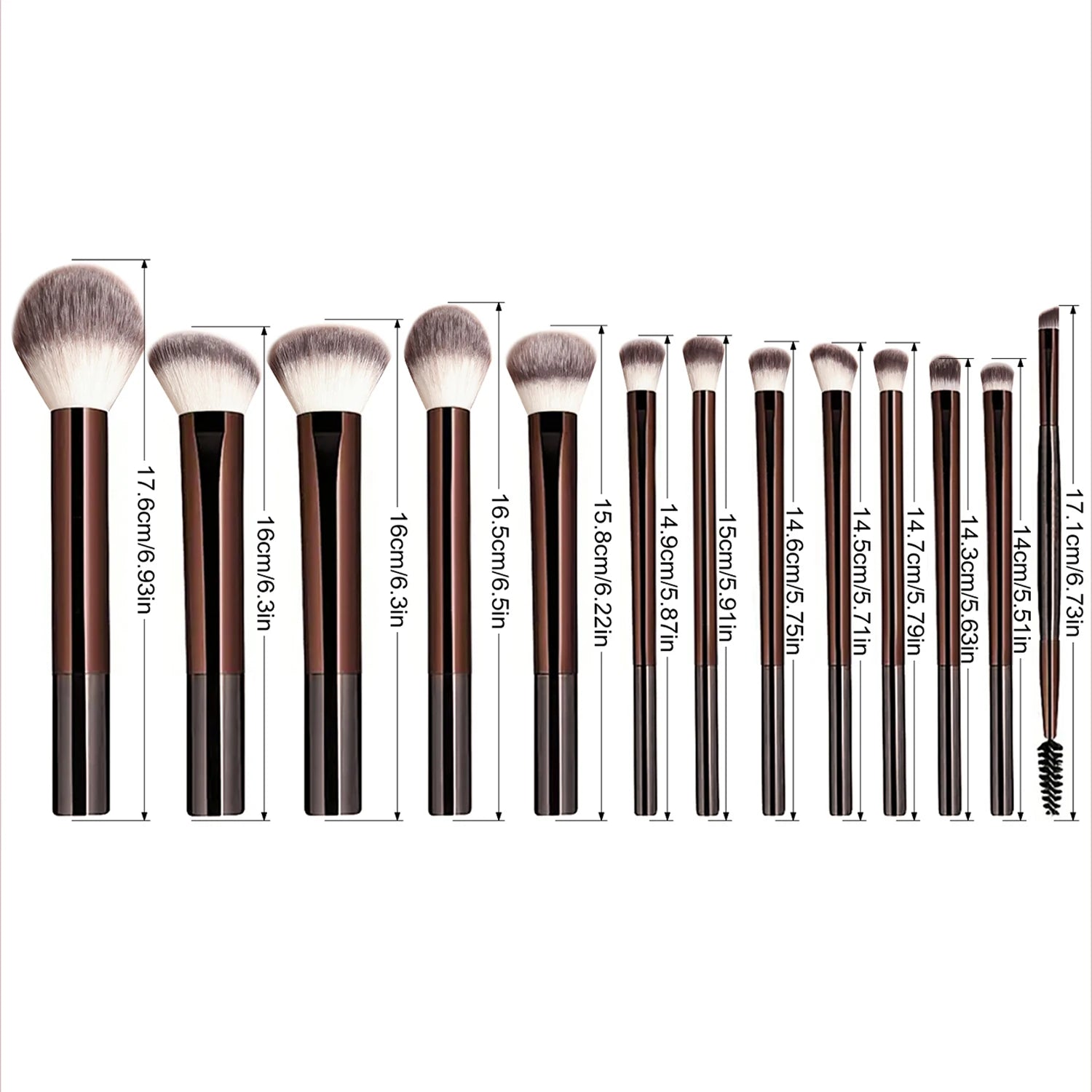 Ensemble de 13 Pinceaux de Maquillage Professionnels – Kit Complet Visage et Yeux