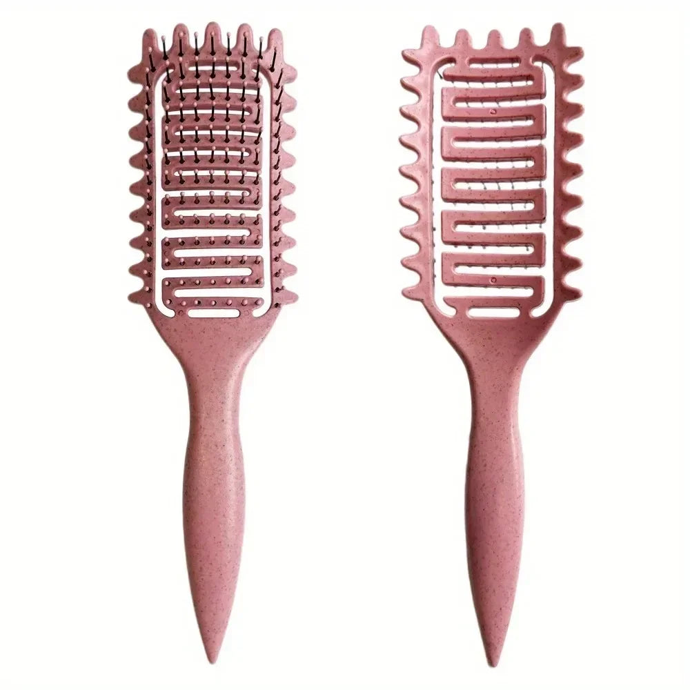 Brosse Démêlante Cheveux Bouclés & Mouillés - Peigne Ajouré Définition Boucles Coiffure Sans Douleur
