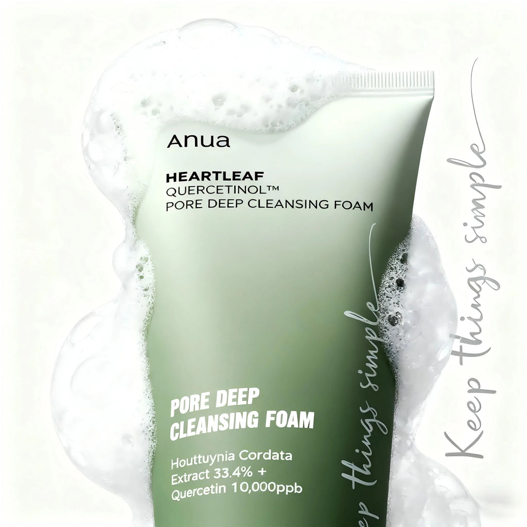 ANUA Heartleaf Quercetin Deep Pore Cleanser – BHA & Hyaluronic Acid Korean Skincare