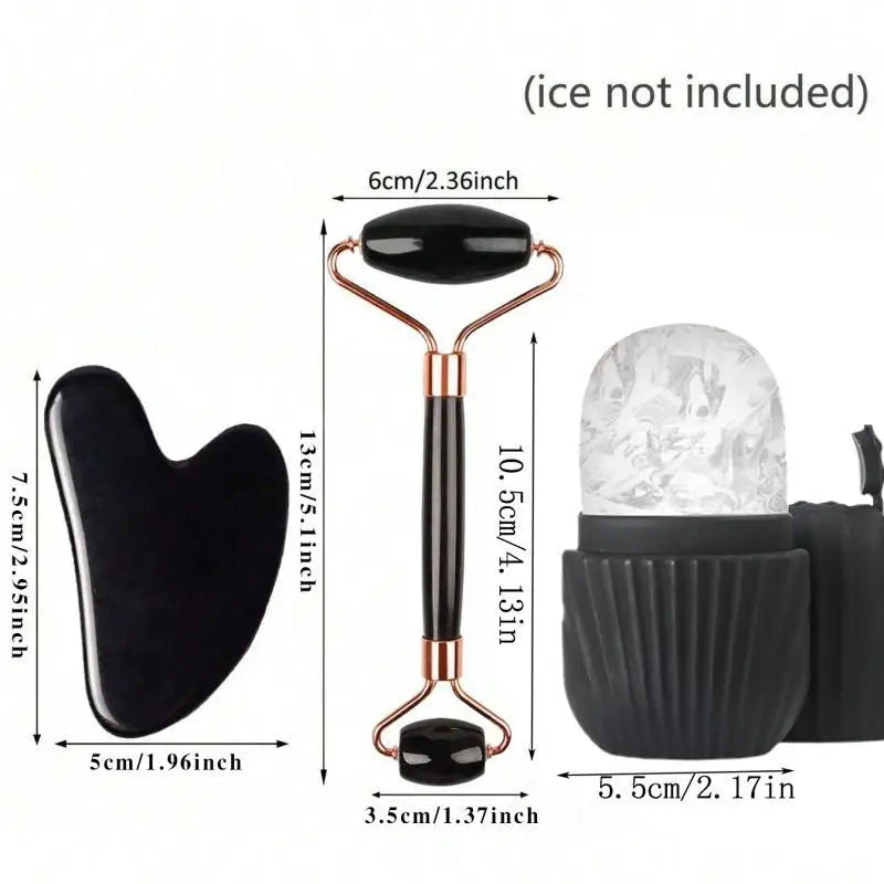 Rouleau de massage visage – Outil Gua Sha lifting et contouring (1/2/3 pièces)