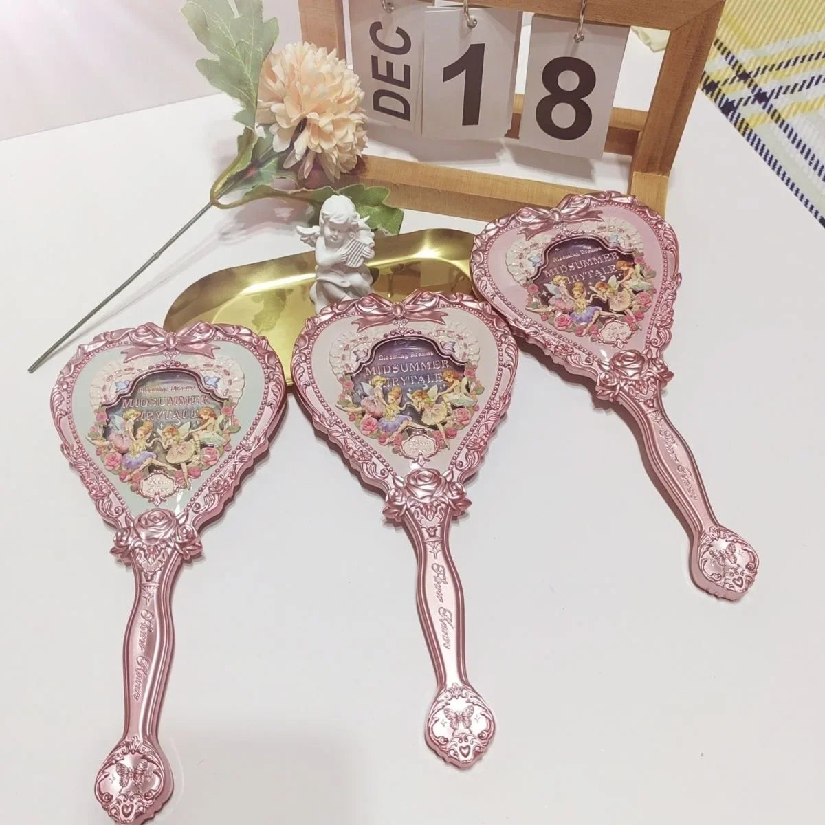 Miroir à Main Flower Knows Conte de Fées d'Été - Vert Menthe & Rose Laiteux Collection Romantique