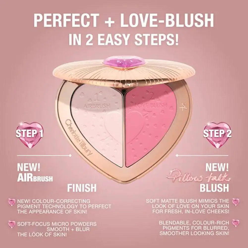 Limited edition Charlotte Tilbury Bicolor Heart Radiance Blush