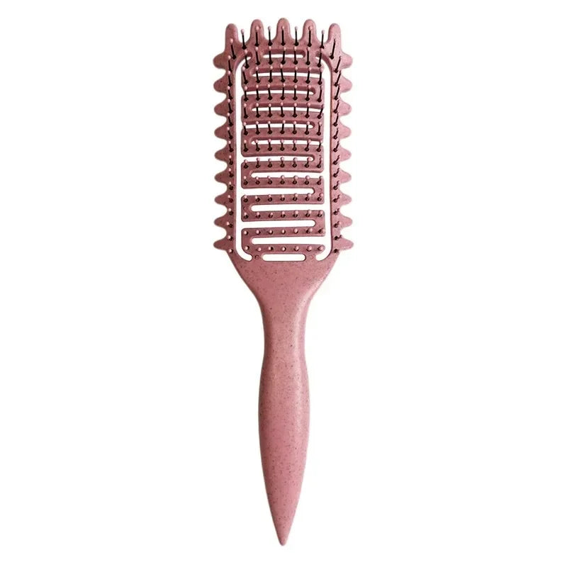 Brosse Démêlante Cheveux Bouclés & Mouillés - Peigne Ajouré Définition Boucles Coiffure Sans Douleur
