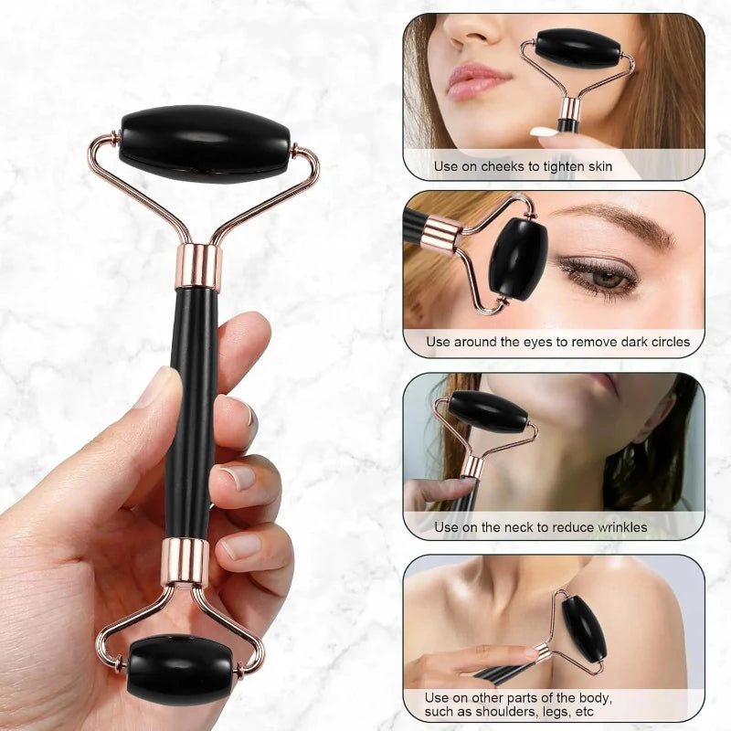 Rouleau de massage visage – Outil Gua Sha lifting et contouring (1/2/3 pièces)