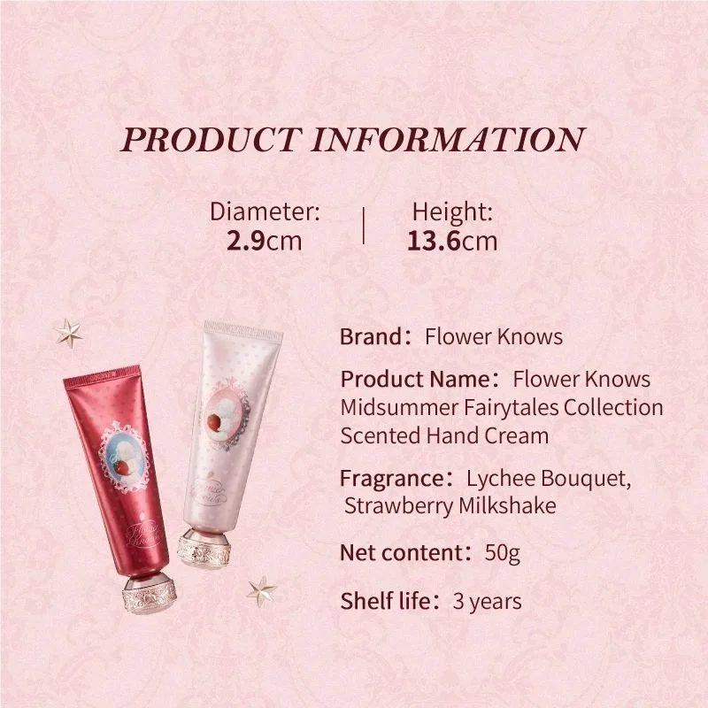Crème Mains Flower Knows Édition Noël - Parfum Fraise Collection Cupidon Hydratante