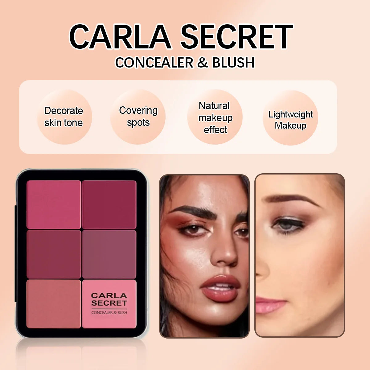 Palette Correcteur & Blush 12 Couleurs – Contour Mat et Enlumineur pour le Teint