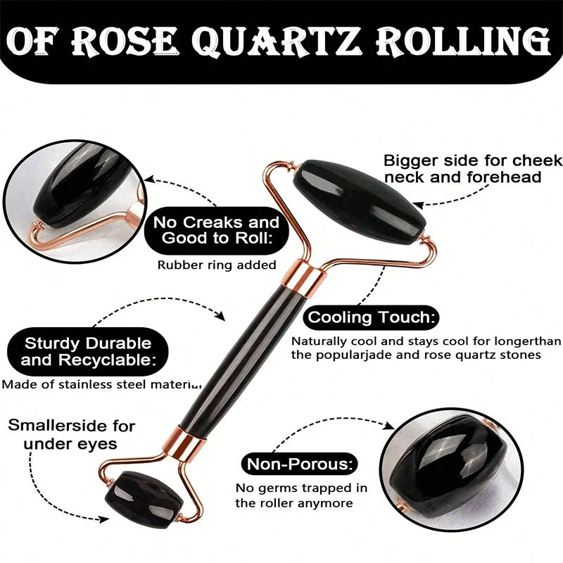 Rouleau de massage visage – Outil Gua Sha lifting et contouring (1/2/3 pièces)