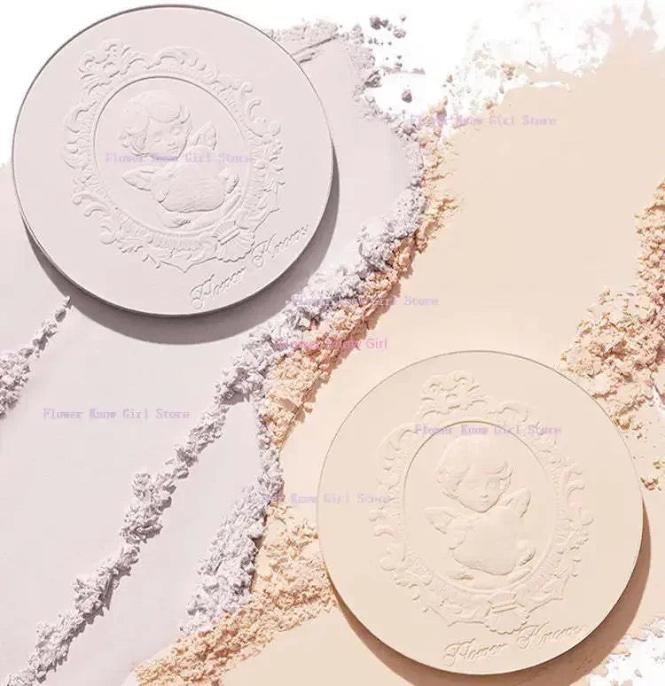 Poudre Pressée Flower Knows Cupidon Fraise - Matifiante Soft Focus Contrôle Sébum Teinte Cloud Blue